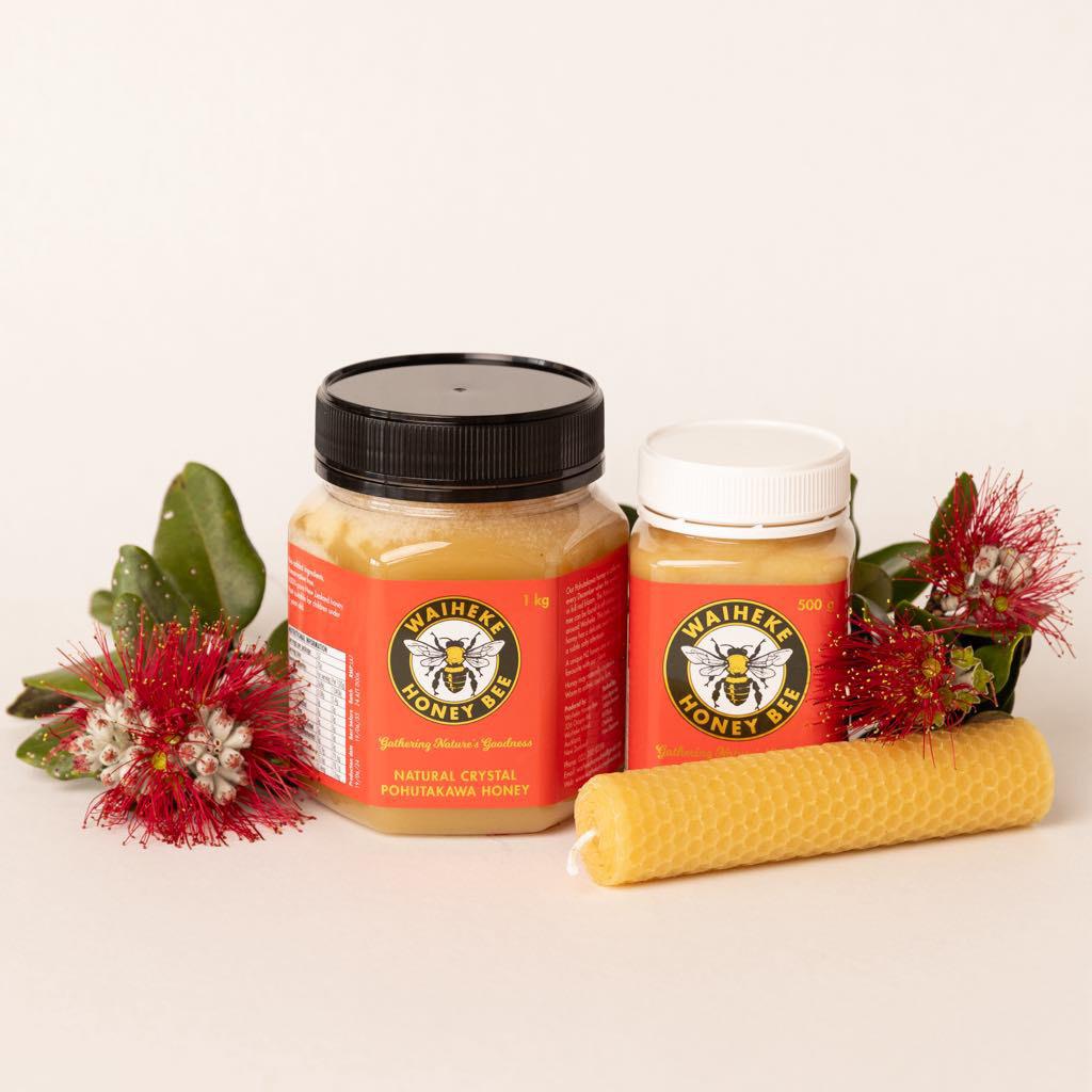 beeswax Candle and Pohutakawa Honey Pack