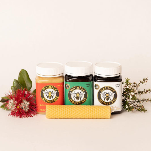 500 gram Honey and Beeswax Pillar Candle Pack